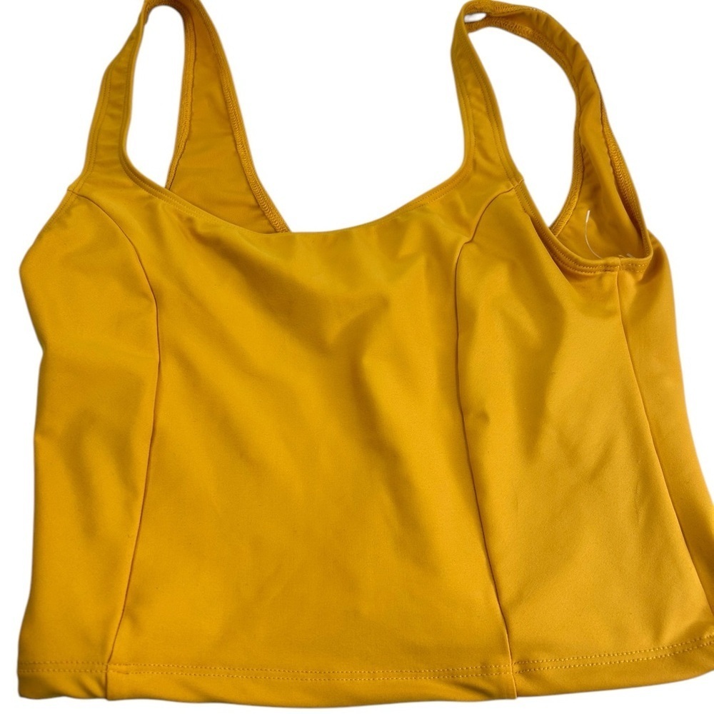NEW Free people Seea Mandie bikini swim tank top yellow saffron size small
